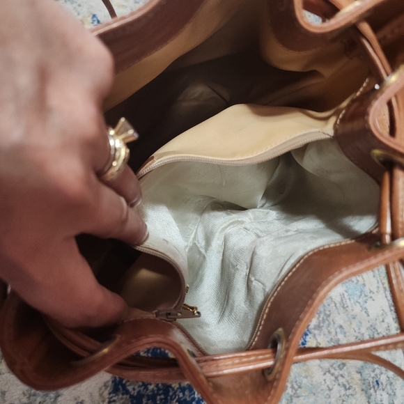 CELINE Canvas/Leather Hobo Bag - Picture 10 of 12